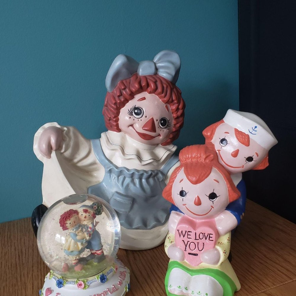 VTG Raggedy Ann And Andy Collectible Lot Of 3